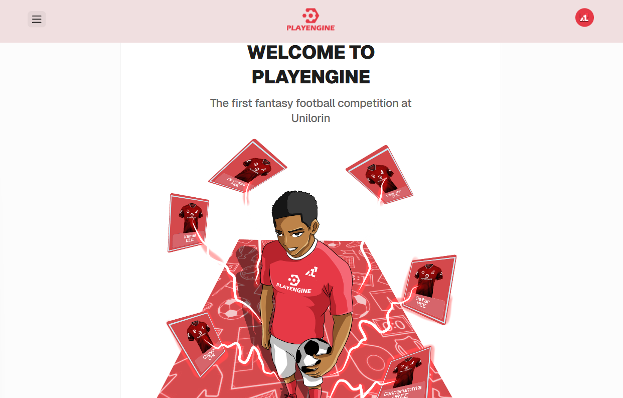 Play Engine sports and gaming platform hero section